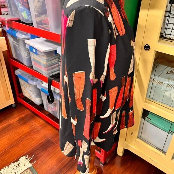 NWOT NIC+ZOE These Boots Printed Blouse Size Small (Runs big) #002 - Picture 12 of 13